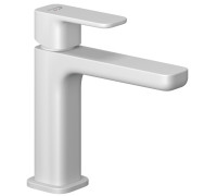 Смеситель для раковины Kludi Renon 110 мм донный клапан Push-Open белый матовый 422885375