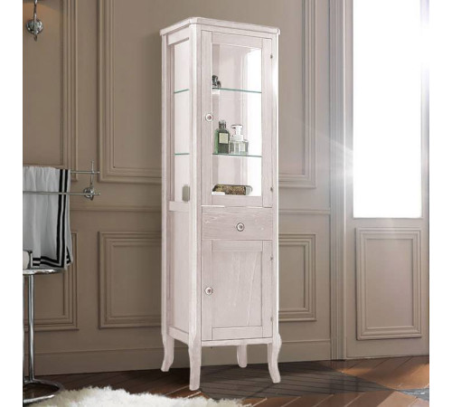 Пенал напольный Kerasan Retro 46.5x34x160 см белый матовый ручки керамика 731530-dx