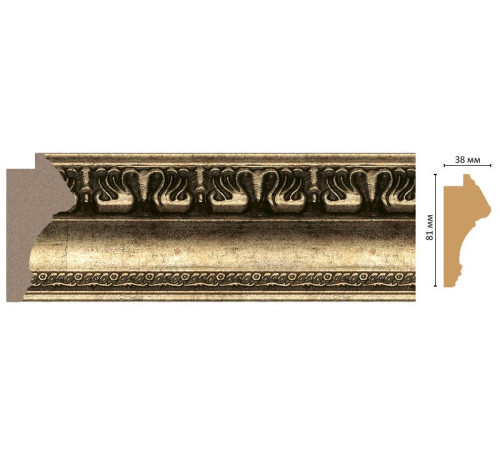 Багет из полистирола Decomaster 81х38х2900 мм 228-566