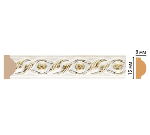 Молдинг DECOMASTER 130-40 ДМ 15х8х2400 мм 130-40 ДМ