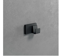 Крючок одинарный Novellini Kuadra 6х4 см черный матовый R90AKFPAQM-H