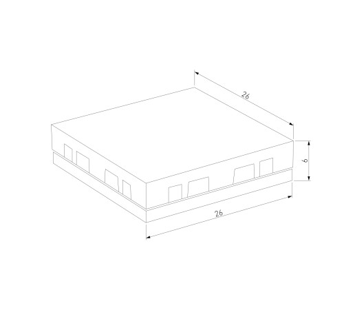 Четырёхсторонний соединитель для накладного шинопровода Flat Magnetic 85003/00
