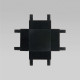 Четырёхсторонний соединитель для накладного шинопровода Flat Magnetic 85003/00