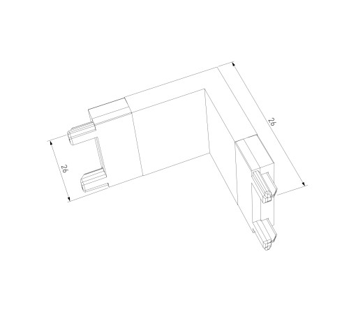Коннектор угловой внутренний для накладного шинопровода Flat Magnetic 85002/00