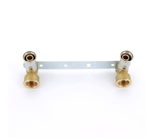 Водорозетка пресс-В двойная на планке HENCO 16х1/2х16 28P-16041604