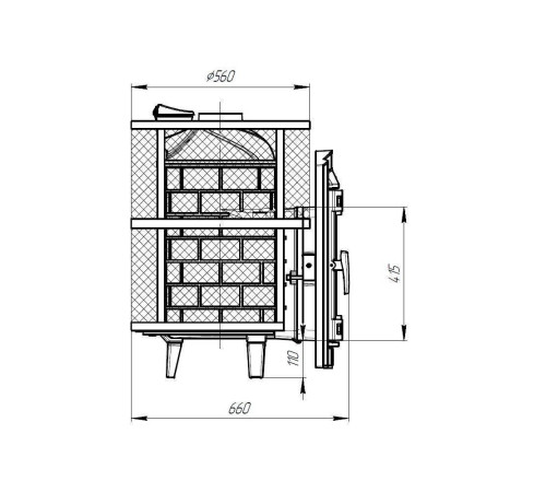 Печь для бани PROMetall Атмосфера L КТТ сетка нержавейка Ap0198