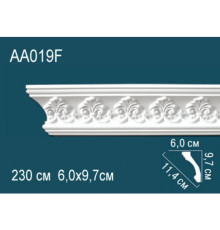 Карниз потолочный Perfect AA019F полиуретановый гибкий с орнаментом 97x60x2400 мм AA019F