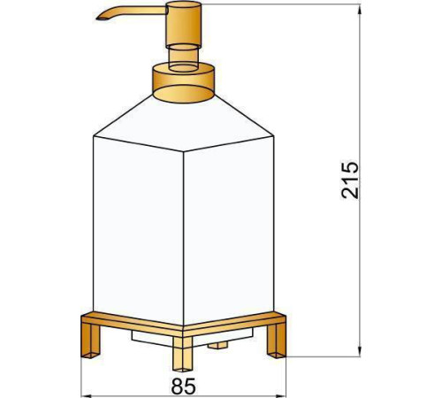 Дозатор для жидкого мыла Boheme настольный латунь/хрусталь бронза 10224