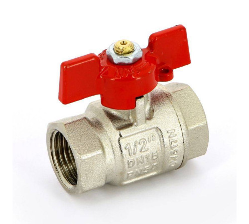 Кран шаровой Uni-Fitt 1/2 ВВ полнопроходной бабочка 110T2000