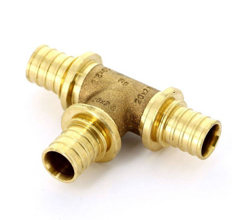 Тройник надвижной REHAU RAUTITAN RX 20 мм бронза 1377726