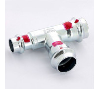 Тройник пресс Viega Prestabo SC-Contur оцинкованная сталь 22х22х15 мм 642655