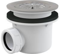 Сифон для душевого поддона Alca Plast с решеткой из нержавеющей стали A48