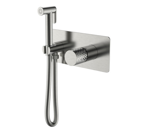 Гигиенический душ со смесителем Boheme Stick Diamond никель матовый 127-NB