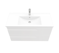 Тумба под раковину подвесная Laparet ATLAS 100 для раковины Creavit Su 100 белый матовый LA-WCAB-100-122