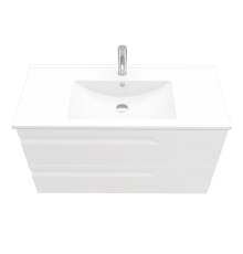 Тумба под раковину подвесная Laparet ATLAS 100 для раковины Creavit Su 100 белый матовый LA-WCAB-100-122