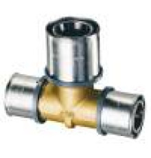 Пресс-тройник переходной FAR 16х2.25-20х2.5-16х2.25 мм латунный 4910 1606