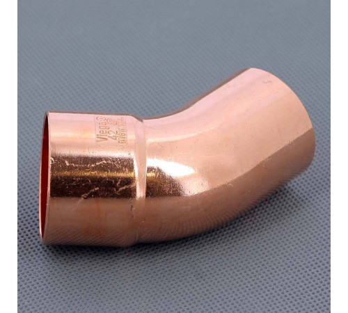 Угол медный 45 градусов однораструбный под пайку Viega 42 мм 110338