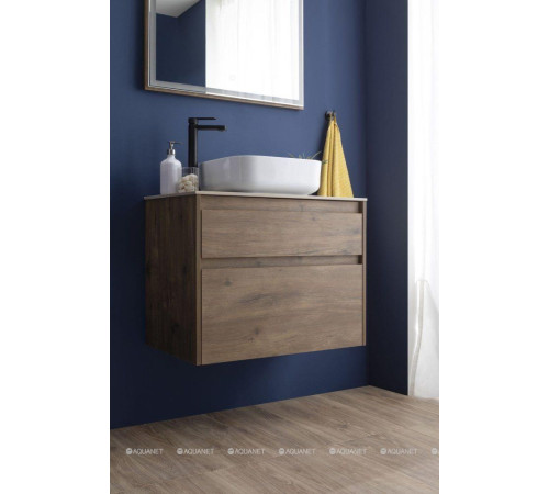 Тумба с раковиной Aquanet Nova Lite 75 2 ящика дуб рустикальный 00254697