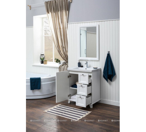 Зеркало Aquanet Амели 60x90 см белый матовый 00261991