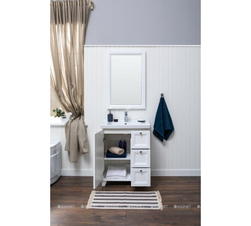 Зеркало Aquanet Амели 60x90 см белый матовый 00261991