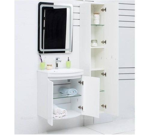 Тумба под раковину De Aqua Токката 60 белый 2 распашные двери 167128