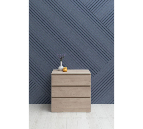 Комод Aquanet Сканди 800х480х797 мм 3 ящика дуб эдгрейн 00302543