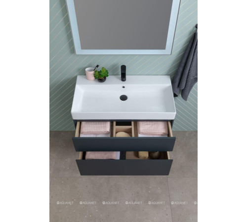 Тумба под раковину Aquanet Бруклин 70 антрацит матовый 00310141