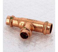 Тройник пресс медный Viega Profipress 18x15x15 мм 291921