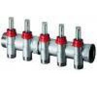 Коллектор запорный FAR 1 1/4 ВР-НР с расходомерами 4 отвода M24x19 FK 3970 C11404