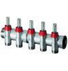 Коллектор запорный FAR 1 1/4 ВР-НР с расходомерами 4 отвода M24x19 FK 3970 C11404