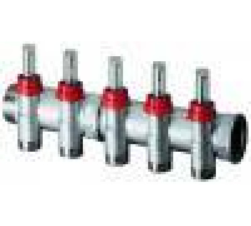 Коллектор запорный FAR 1 1/4 ВР-НР с расходомерами 4 отвода M24x19 FK 3970 C11404