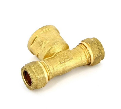 Тройник обжимной Tiemme 12х1/2х12 мм внутренняя резьба 1000093