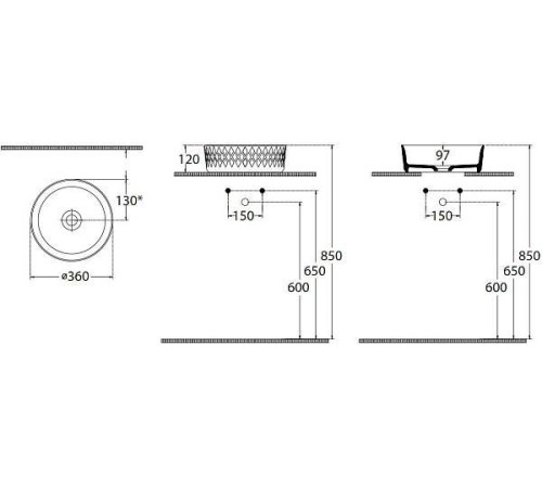 Раковина-чаша Allen Brau Fantasy 36х36х12 см розовый 4.11033.SM