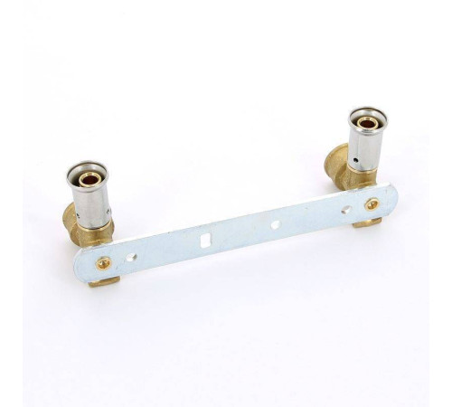 Водорозетка пресс-В двойная на планке HENCO 16х1/2х16 28P-16041604