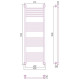 Полотенцесушитель водяной Сунержа Богема+ прямая 400x1200 мм матовый белый 30-0220-1240