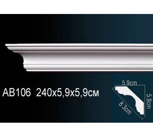 Карниз потолочный полиуретановый Perfect AB106