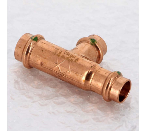 Тройник пресс медный Viega Profipress 18x15x15 мм 291921