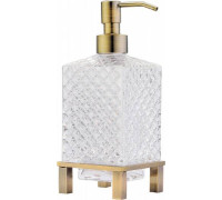 Дозатор для жидкого мыла Boheme настольный латунь/хрусталь бронза 10224