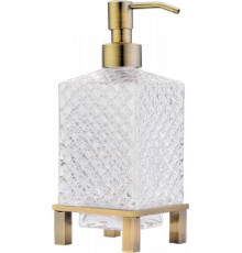 Дозатор для жидкого мыла Boheme настольный латунь/хрусталь бронза 10224