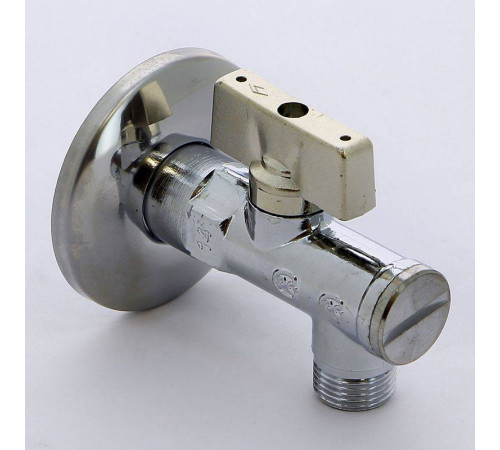 Кран угловой Bugatti Minnesota 1/2x3/8 с фильтром и розеткой хромированный 08710004