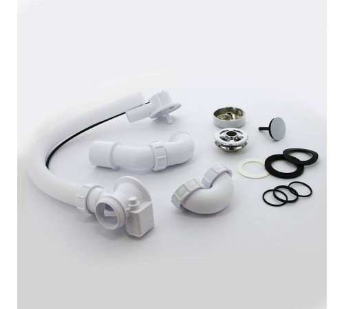 Слив-перелив для ванны McAlpine полуавтомат L575 мм хром MRB2CB-PB