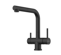Смеситель для кухни Omoikiri Takamatsu-S BL с выдвижным изливом под фильтр черный 4994570