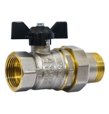 Кран шаровой LD Pride 47.25.B-Н.Б Ду 25 Ру 40 вн-нр бабочка 47.25.B-Н.Б