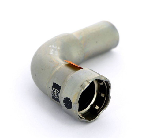 Отвод однораструбный 90° Viega Megapress пресс оцинкованная сталь 1/2 694630