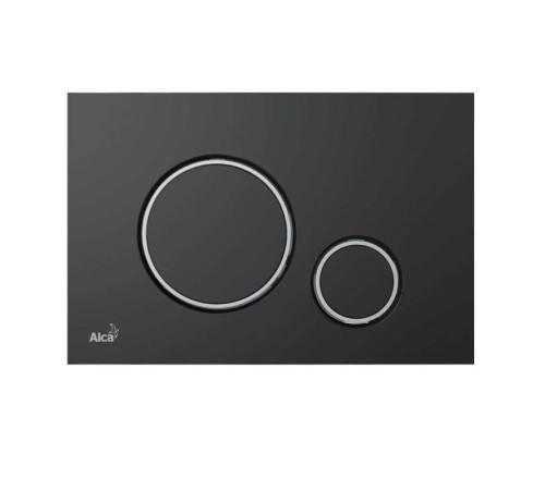 Кнопка смыва Alcaplast M778 черный матовый/хром глянец M778