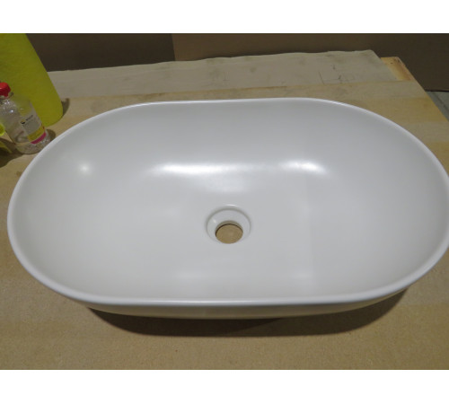 Раковина-чаша накладная GSI Pura 600х370 мм без отверстия под смеситель белый матовый 883409_УЦ/2