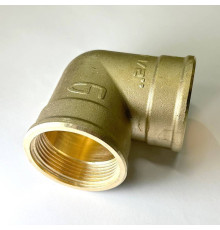 Угол резьбовой 90° ВВ LD Pride 1 1/2 латунь LD.65.512.40