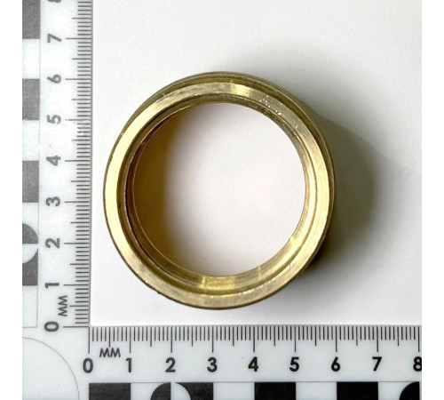 Муфта резьбовая переходная LD Pride DN40х32 1 1/2х1 1/4 дюйма ВР-ВР латунь LD.65.516.40х32