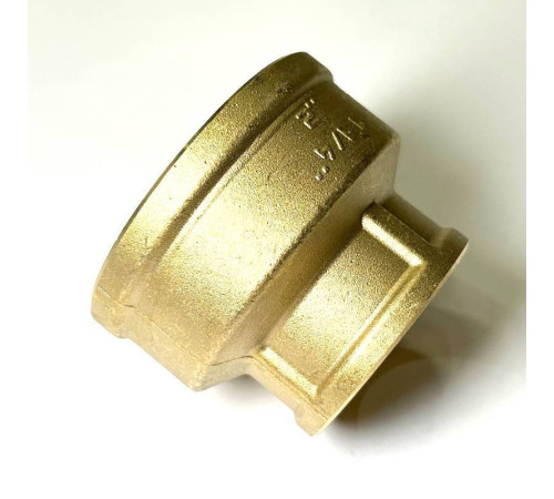 Муфта резьбовая переходная LD Pride DN50х32 2х1 1/4 дюйма ВР-ВР латунь LD.65.516.50х32