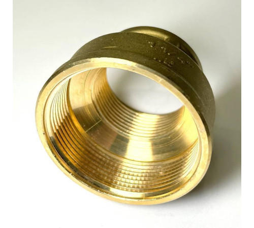 Муфта резьбовая переходная LD Pride DN50х32 2х1 1/4 дюйма ВР-ВР латунь LD.65.516.50х32